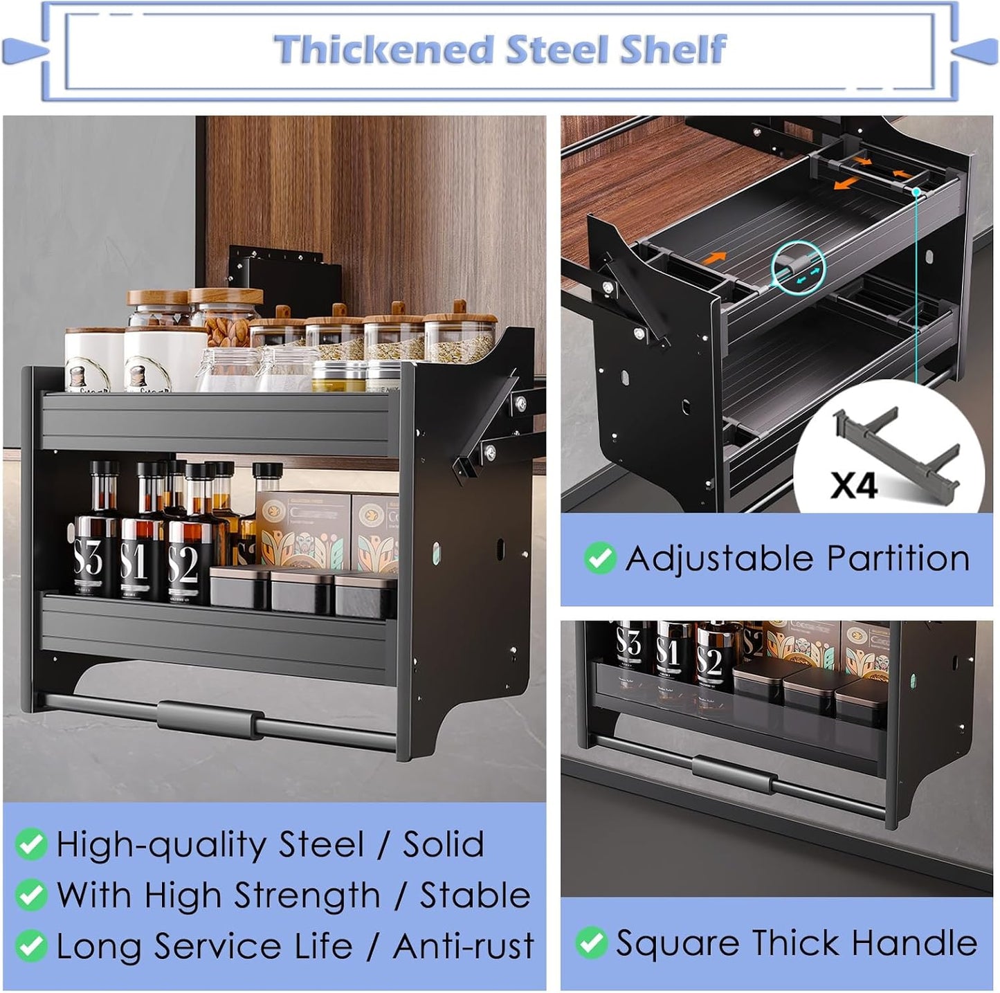 Kitchen Appliance Storage Rack Organizer